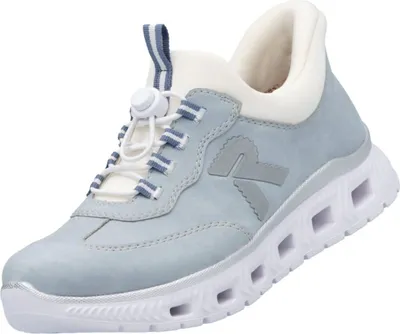Produktbild von Rieker Damen Sneaker 39079-36, 39079-37, 39079-38, 39079-39, 39079-40, 39079-41, 39079-42 RIE-M6071 bleu/reinweiss 40