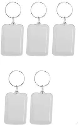 Produktbild von Foto-Schlüsselanhänger – Schlüsselanhänger mit Fotorahmen – 5 Stück – Aufhänger für ein Foto – transparent – CHPN