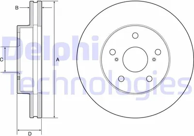 Produktbild von 2x DELPHI Bremsscheibe BG4926C 58 5mm 281mm