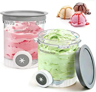Produktbild von 2 Stück 480ml Eisbecher für Ninja Creami Eiserzeuger - BPA , Spülmaschinenfest, ideal für die Zubereitung von Eis