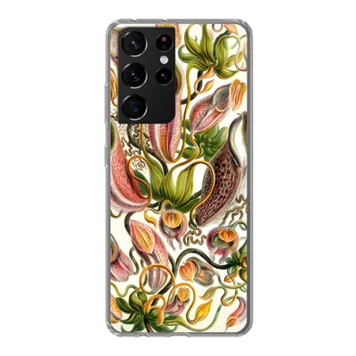 Produktbild von MuchoWow® Handyhülle Schutzhülle Hülle für Samsung Galaxy S21 Ultra Nepenthaceae - Künstliche Blumen Silikon Softcase Handy Hülle - Mobiltelefon