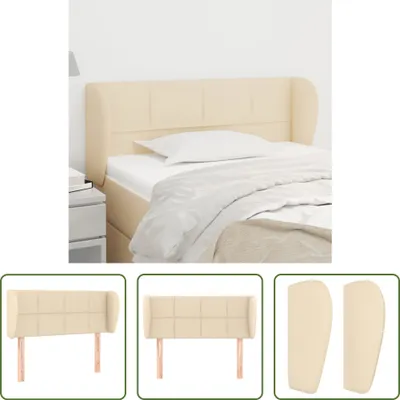 Produktbild von The Living Store Kopfteil mit Ohren Creme 83x23x78/88 cm Stoff