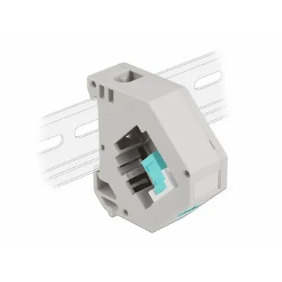 Produktbild von DeLOCK Hutschienenadapter mit Keystone SC Simplex Buchse zu SC Simplex Buchse aqua, Aqua-Farbe, Grau, Weiß, SC, SC, Weiblich, Weiblich, Kunststoff