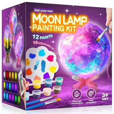 Zdjęcie produktu dla Lampa księżycowa zestaw do malowania 3D dla dziewczynki prezent