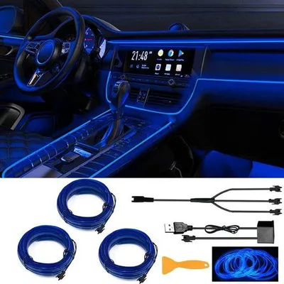 Obrázok produktu pre Osvetlenie interiéru automobilu, dekor v striebornej farbe, 12 V