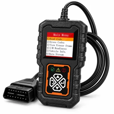 Produktbild von OBD2 Diagnosegerät Auto mit Display – Fehlercodes auslesen & löschen, Live-Daten, I/M-Bereitschaft, Freeze Frame, für PKW, SUV & Transporter – Schwarz