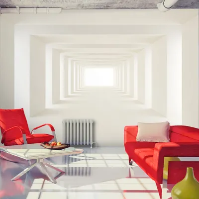 Produktbild von Fototapete selbstklebend 3d Effekt 392x280 cm Tapete Wandtapete Wandbilder Klebefolie Dekofolie Tapetenfolie Wand Dekoration Wohnzimmer - Tunnel a-A-0124-a-b