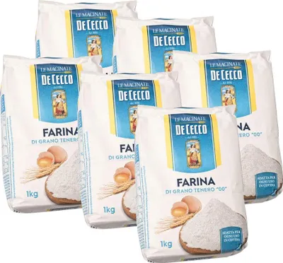 Produktbild von HAB & GUT -LM0016-10- De Cecco Farina di Grano Tenero Tipo 00, (6x1kg)
