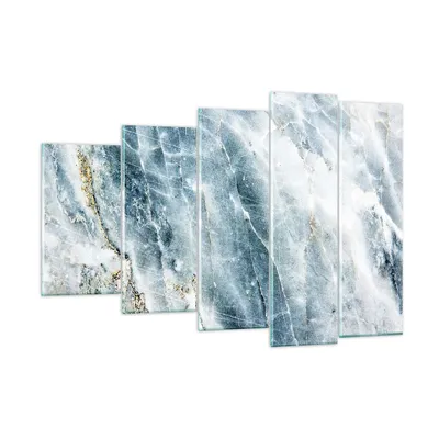 Produktbild von Bilder auf glas - 5 Teile -  Nachahmung Stein Marmor - 150x100cm - Glasbilder - Wandbilder - Bilder - zum Aufhängen bereit - Wanddekoration aus Glas - Glas Bilder - Wandbild auf Glas - GEG150x100-4366