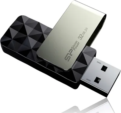 Produktbild von Silicon Power Blaze B30, 32 GB, USB Typ-A, 3.2 Gen 1 (3.1 Gen 1), Ohne Deckel, 14,8 g, Schwarz