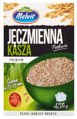 Productafbeelding van Melvit Premium, parelgort, 400 gram (4 zakjes)
