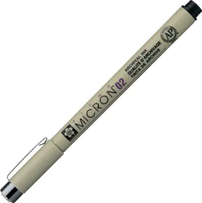 Zdjęcie produktu dla Sakura Pigma Micron 02 Pióro techniczne Black 0,3 mm 1 szt.