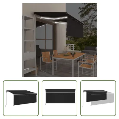 Immagine prodotto di Tenda da sole The Living Store automatica con avvolgibile LED sensore vento 3,5x2,5 m antracite