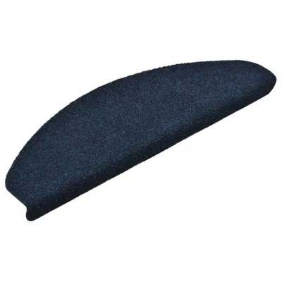 Immagine prodotto di vidaXL Tappetini autoadesivi per gradini 15 pezzi 65x21x4 cm blu navy semicircolare grande