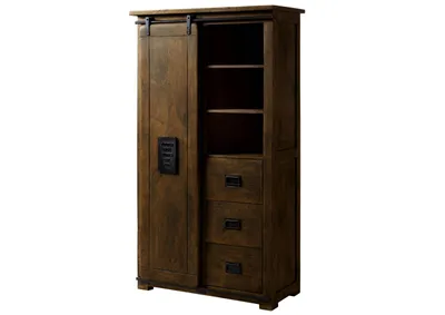 Immagine prodotto di MASSIVMOEBEL24 | Kleiderschrank Mango 100x45x175 braun lackiert RAILWAY #414