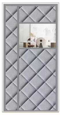 Image de Rideau de porte magnétique et thermiquement isolé, 80 x 200 cm