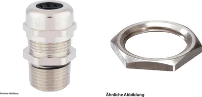 Produktbild von LAPP Verschraubung mit Gegenmutter 1/2 Zollx1,814 Messing (CuZn) vernickelt Gewindelänge 15,0mm - 1 Stück