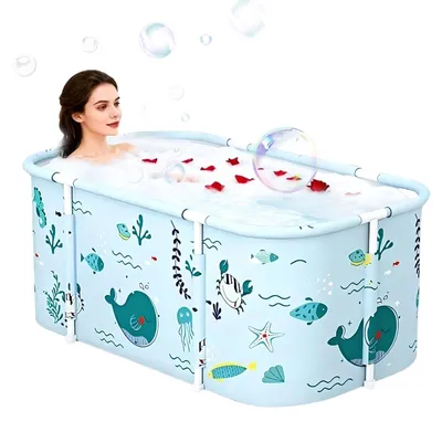Immagine prodotto di Vasca da bagno pieghevole per adulti, con cuscino, per uso domestico