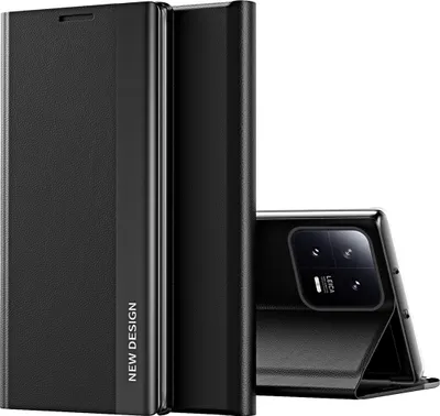 Obrázek produktu pro Xiaomi 13 Case, koženéPolyuretanmagnetické ochranné pouzdro s flipovým stojánkem pro Xiaomi 13 Black