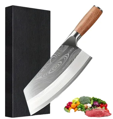 Obrázek produktu pro Kuchyňský nůž, nerezová ocel 4Cr14, dřevěná rukojeť, A