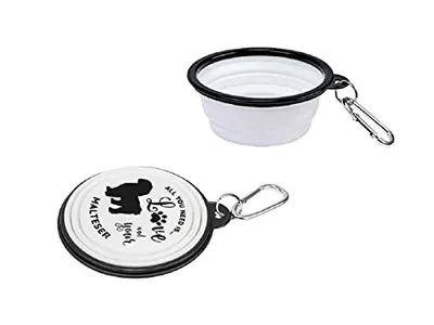 Image de Walkies Gamelle pour chien pliable "Bichon maltais