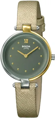 Produktbild von Boccia 3278-04 Damen-Armbanduhr, Titan-Gehäuse, Leder-Armband