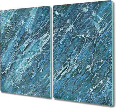 Produktbild von Coloray Schneidebrett Herdabdeckplatte 2x30x52 cm Kochplattenabdeckung Hackbrett Küchenbrett - Marmor-Effekt
