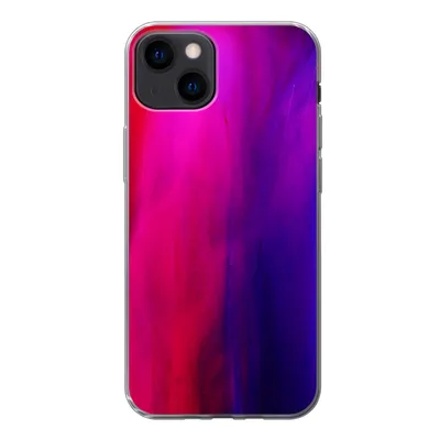 Produktbild von MuchoWow® Handyhülle Schutzhülle Hülle für iPhone 13 Färben - Rosa - Lila - Abstrakt Silikon Softcase Handy Hülle - Karteninhaber