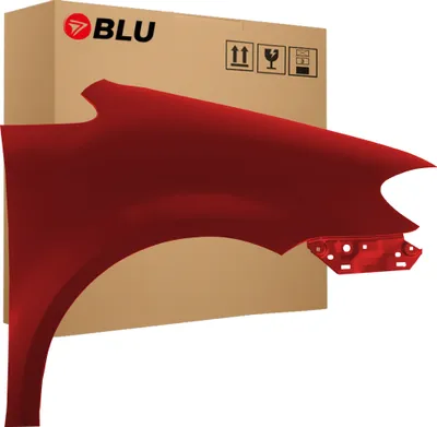 Produktbild von BLU Kotflügel Passend für VW Volkswagen Touran 1T2 LA3W Rechts Rot SpiceRot | 2007-2010 | Vorderseite Vorne | Lackiert | Einbaufertig