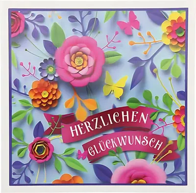 Produktbild von Depesche 3D Klappkarte 034 Herzlichen Glückwunsch