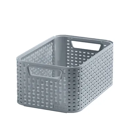 Obrázek produktu pro Eurobox plastový box plastové koše stohovací box skladovací kontejner přepravní box STYLE S světle šedá 6 l HOMLA
