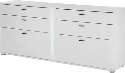 Produktbild von LIVOJO M19 Wohnzimmer Sideboard breit 200 x 86 x 42 cm Weiß Matt