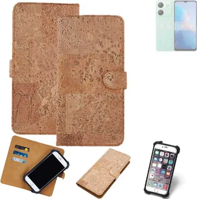 Produktbild von K-S-Trade Hülle kompatibel mit Infinix Smart 7 (6515)  Kork Handyhülle Cover  Schutzhülle TPU Case Bumper in Hellbraun, (1x)