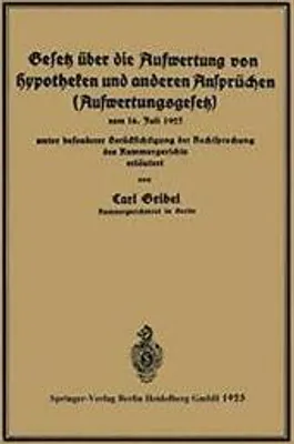 Immagine prodotto di Gesetz über die Aufwertung von Hypotheken und anderen Ansprüchen (Aufwertungsgesetz)