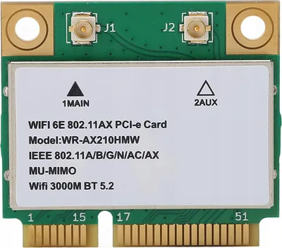 Image de Carte réseau interne Intel Wifi AX210 mini 5374 Mb/s Bluetooth 5.2