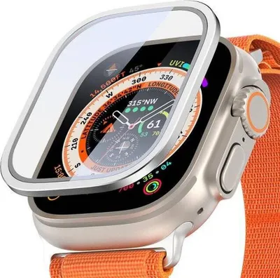 Obrázek produktu pro DUX DUCIS tvrzené sklo s rámečkem vhodné pro Apple Watch Ultra / Ultra 2 49 mm stříbrné