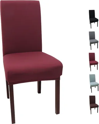 Obrázok produktu pre Sada 6 poťahov na stoličky, elastické, umývateľné, vhodné do jedálne, 6 kusov, strečový polyester