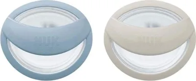 Produktbild von Nuk MommyFeel Silicone Soother 0-9m Blue x2