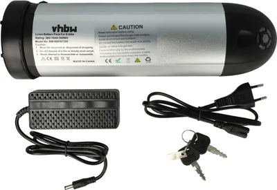 Produktbild von vhbw Akku für E-Bike (10 Ah, 36 V, Li-Ion, inkl. Ladegerät) - Silber