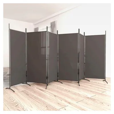 Produktbild von Raumteiler 6 Paneele Anthrazit 520x180cm Stoff