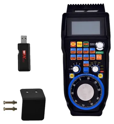 Zdjęcie produktu dla Bezprzewodowe pokrętło, obsługa 6 osi, wyświetlacz LCD, 4 osie WHB04B-4