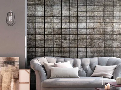 Produktbild von Vlies Fototapete Gitter 400x280 cm Tapeten Wandtapete XXL Bretter Abstrakt Holzwand wie gemalt f-A-10100-a-a