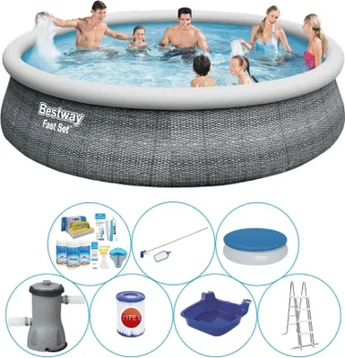 Obrázok produktu pre Bazén s príslušenstvom - Bestway Fast Set 457x107 cm Round - Ratan