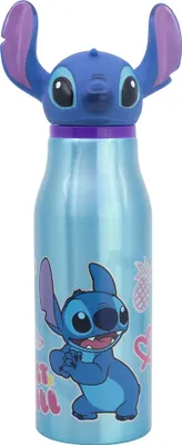 Obrázok produktu pre fľaša na pitie s 3D figúrkou Lilo & Stitch - 690 ml, s integrovanou slamkou