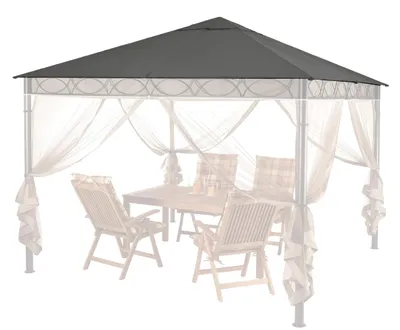 Obrázek produktu pro Náhradní střecha pro pavilon o rozměrech 3x3 metry, barva šedá