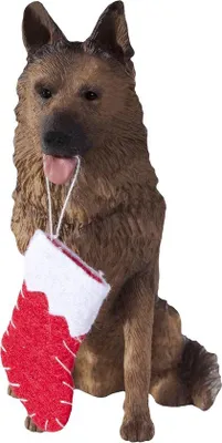 Obrázek produktu pro Figurka německého ovčáka, hnědá, 120 cm, polyresin