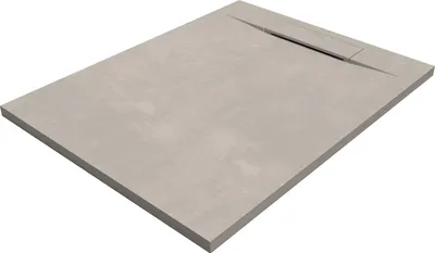 Produktbild von SANYCCES SIENA Rechteckige Duschwanne SanyDur Gel Coat 110 x 80 cm, concrete light