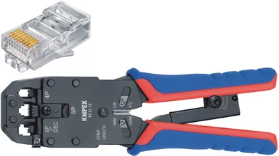 Produktbild von Crimpzange 97 51 12 SB (blau/rot, RJ-10, RJ-11/12 und RJ-45-Stecker)