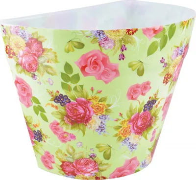 Image de Pot de fleurs, jardinière, bac à fleurs pour balcon, pot à fleurs, vert et rouge, 30x21x23 cm, 1 pièce.