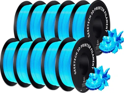 Zdjęcie produktu dla Filament PLA, do drukarek 3D, trwały i przyjazny dla środowiska, kompatybilny z drukarkami FDM, niebieski wodny